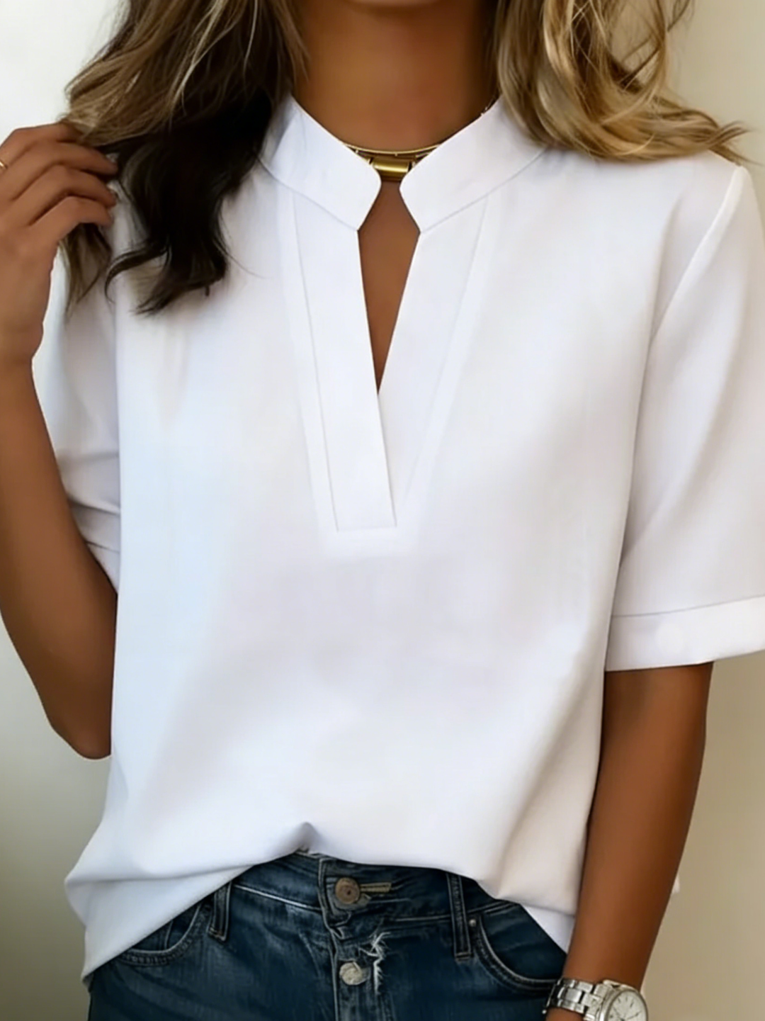 Élise | Elegant Refined Collar Blouse
