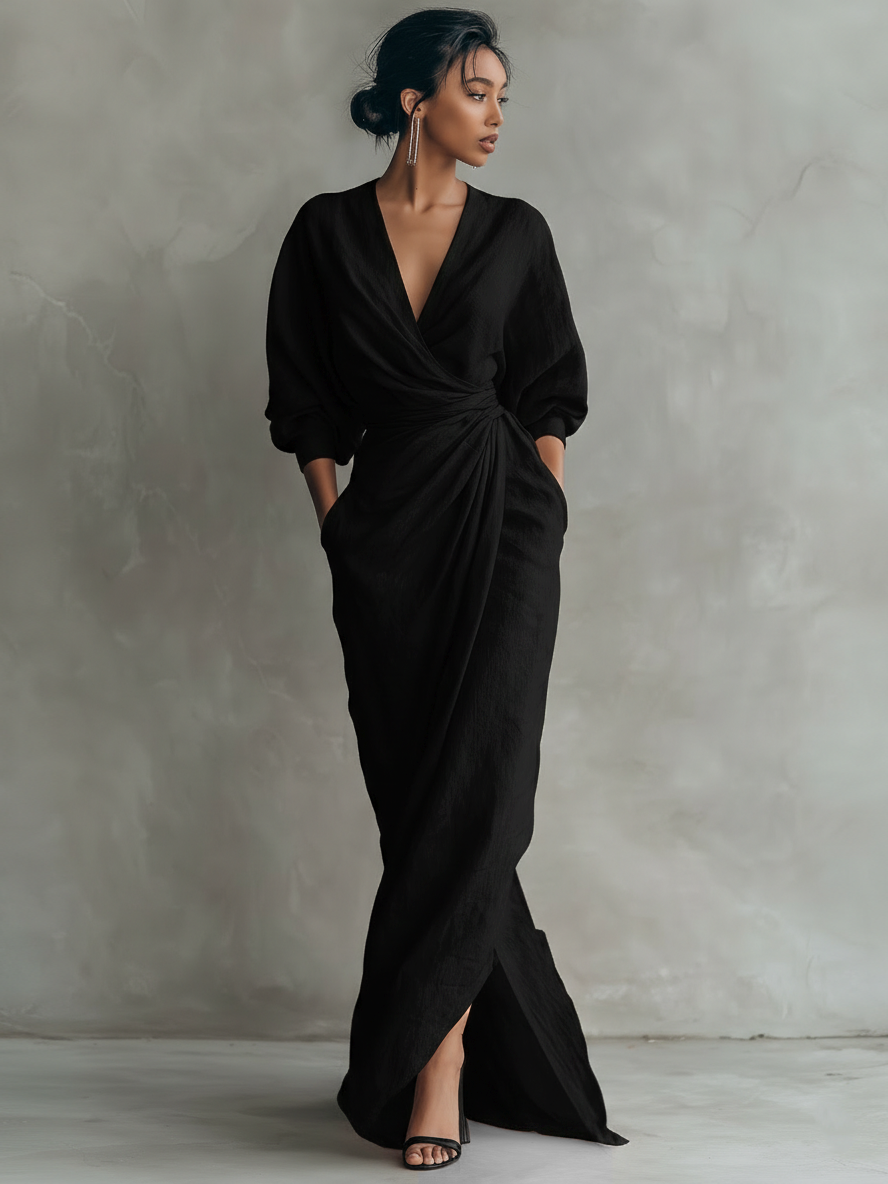 Rosa | V-Neck Maxi Dress