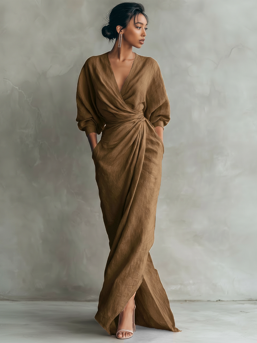 Rosa | V-Neck Maxi Dress